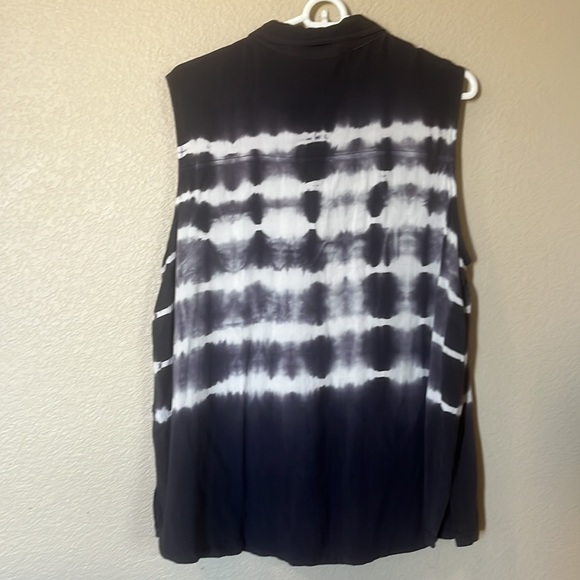 A.N.A Black Tie Dye Top sz XL - Picture 3 of 6